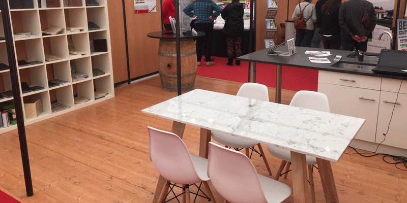 Stand Aquitaine Granits au Salon de l'habitat du Barp 2016