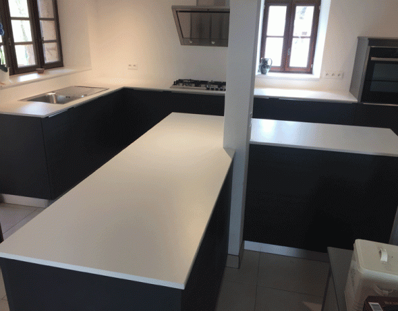 Plan de travail Ceramique Dekton blanc Zenith Bergerac